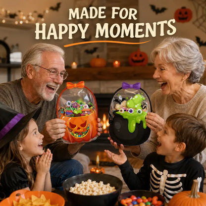 🎃 Halloween Treat Bags with Handles – Pumpkin & Witch Cauldron Goodie Bags for Kids, Candy & Party Favors