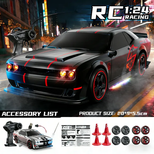 🔥 50% OFF 4WD RC Drift Car For Kids – 2.4GHz Remote Control Racing Car With LED Lights