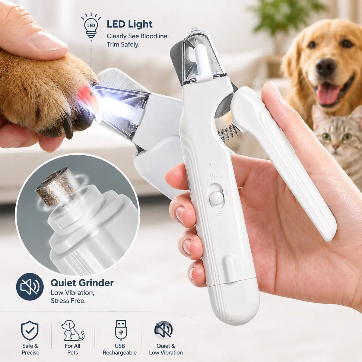 Dog & Cat Universal 2-in-1 Paw Trimmer Set