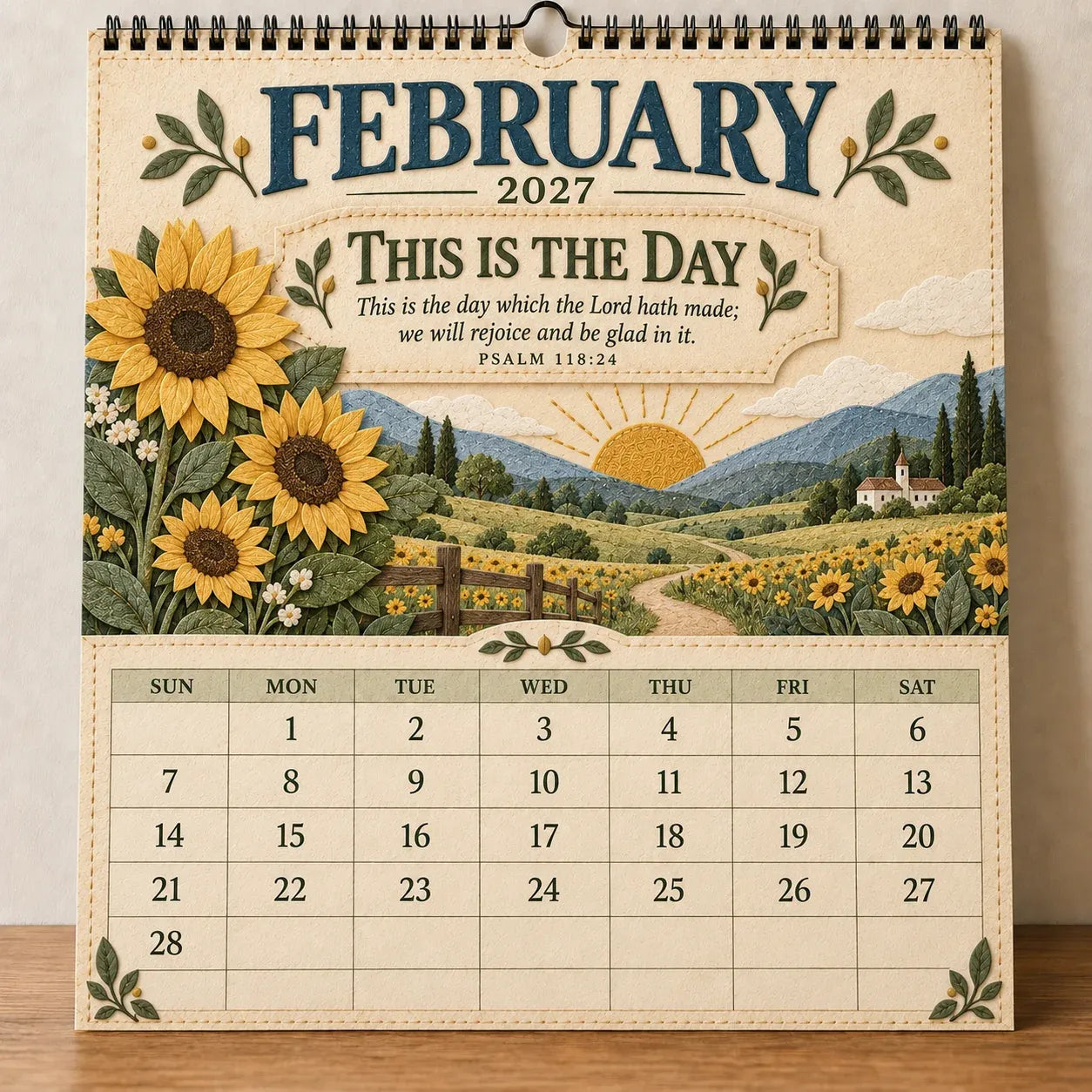 ✝️ 2027 Psalms Wall Calendar | Monthly Scripture & Christian Artwork