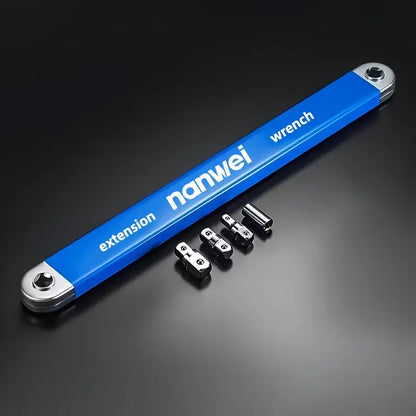 Offset Extension Wrench, Impact Ready Wrench Extender, with 1/2", 1/4" and 3/8" Square Drive Adapters