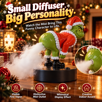 😂 Funny Christmas Green Character Mist Diffuser – Hilarious Butt Mist Effect, Festive Holiday Decor & Gag Gift 🎁