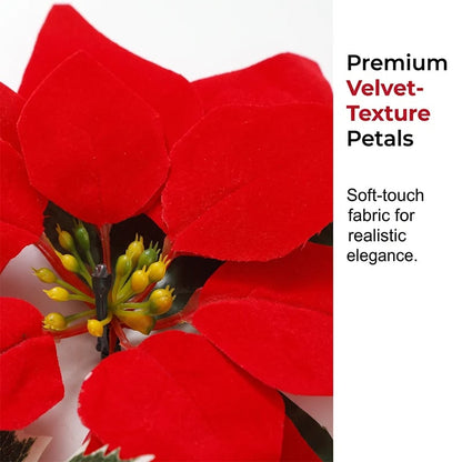 🎄 Christmas Poinsettia String Lights – Add a Warm Holiday Glow ✨