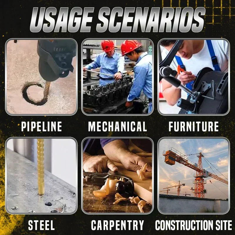 ⚙️ 50% OFF High-Speed Steel Drill Bit Set 🧰 Titanium-Coated & Multi-Material Ready