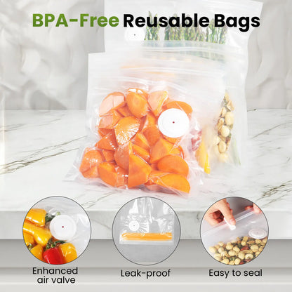 Vacuum Sealer for Food with Visible Water Tank, 30 Reusable Bags