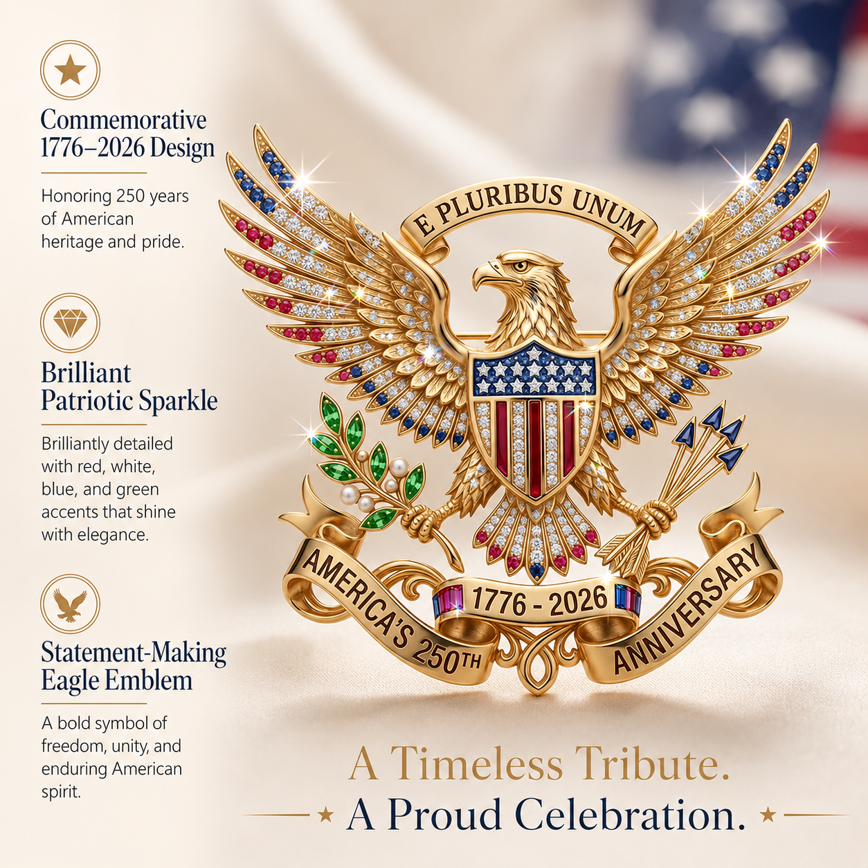 🔥Last Day 60% OFF🔥US 250th Anniversary Brooch Pin