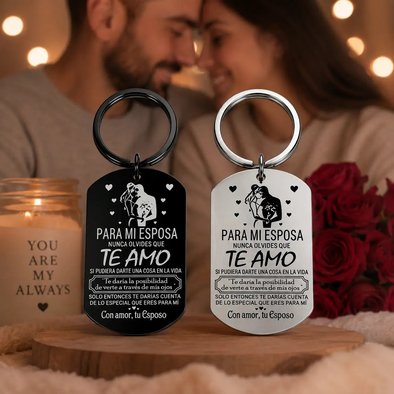 Forever Love Keychain for Wife – Romantic Stainless Steel Gift from Husband | Buy 1 Get 1 Free