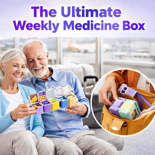 🧩💊Weekly Pill Organizer Magnetic Foldable Medicine Box