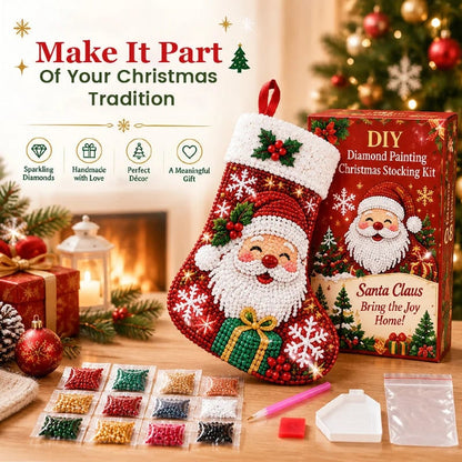 🎄 DIY Diamond Painting Christmas Stocking Kit
