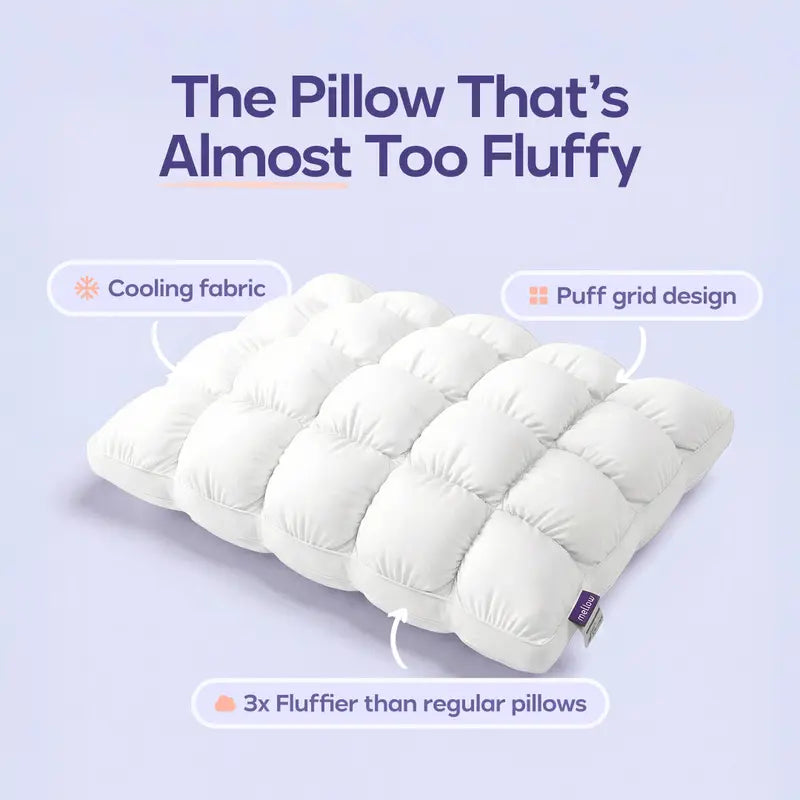 ☁️Soft Quilted Puff Grid Design Pillow