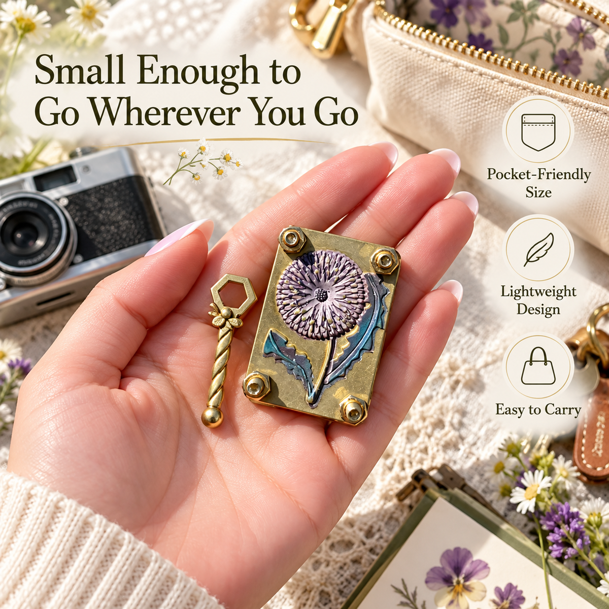 🌸Mini Flower Press – Portable Pocket Press for Flowers & Leaves