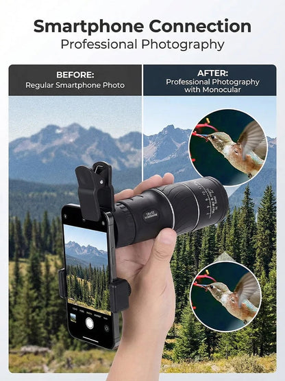 🧭🔭Used by American Mountain Guides! 100x HD Monocular, IPX5 Waterproof & Fog-Proof