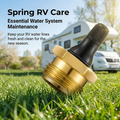 🚐💨 Brass RV Winterizing Blowout Adapter – Quick Water Line Drain & Seasonal Maintenance Tool