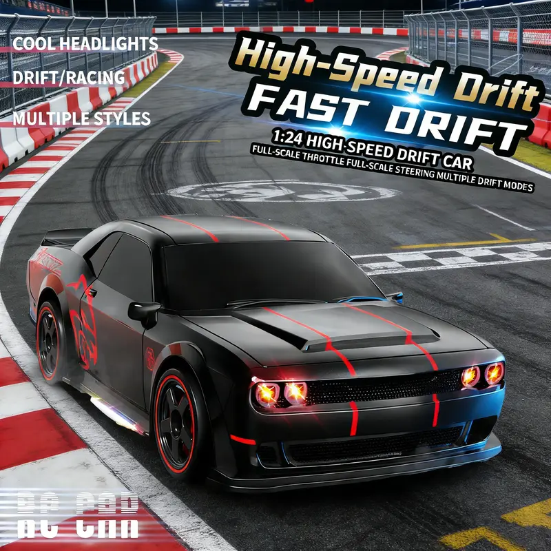 🔥 50% OFF 4WD RC Drift Car For Kids – 2.4GHz Remote Control Racing Car With LED Lights