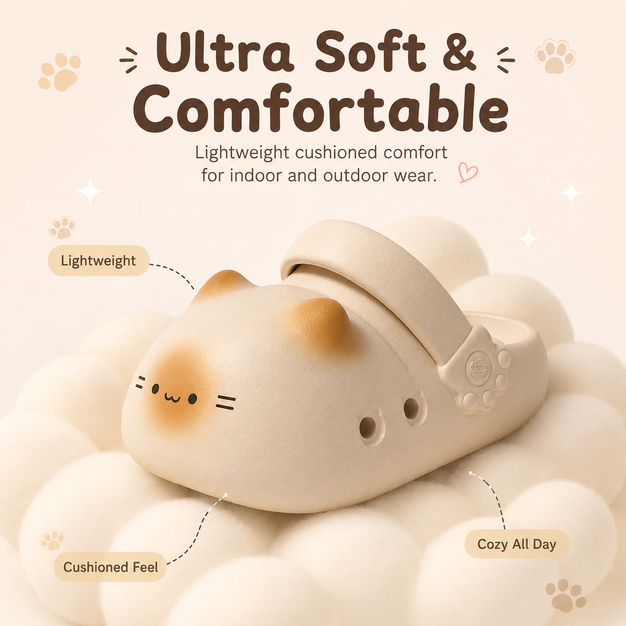 🐾 Cat Paw Slippers for Men & Women