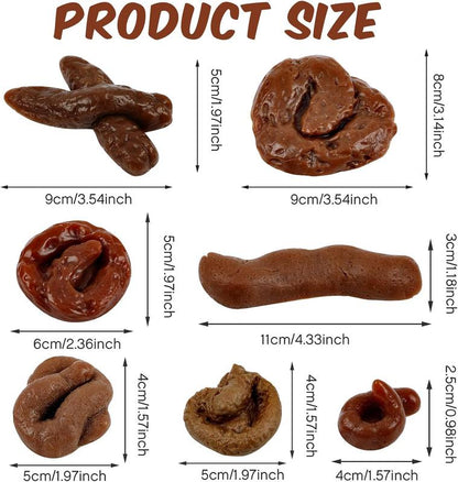 😂7 Pcs Fake Poop, Realistic Prank Poop