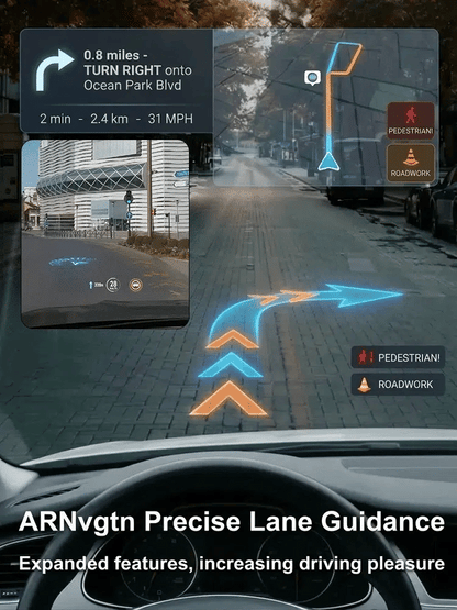【Smart In-Car HUD Co-Pilot】Works on Sedans, SUVs, Pickups, RVs, and More! 30-Day Risk-Free Trial