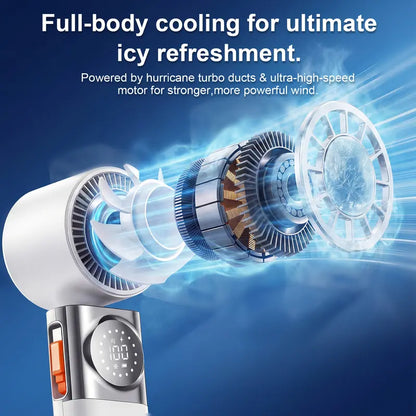 7-in-1 Portable Cooling Fan with Emergency Phone Charger Power Bank
