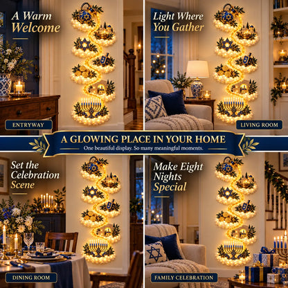 🔥🎁🕎 Hanukkah Festival of Lights Wall Decor Collection – 4 Glowing Designs Celebrating Eight Nights of Light ！！！✨