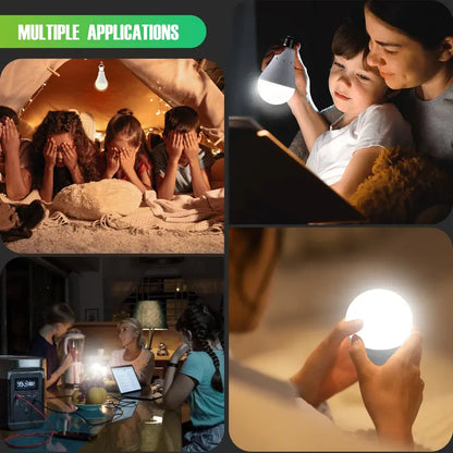 Rechargeable Emergency Light Bulbs Battery Powered LED Light Bulb 6400K Daylight E26 120 Volt 9W 60W Equivalent with 1200mAh