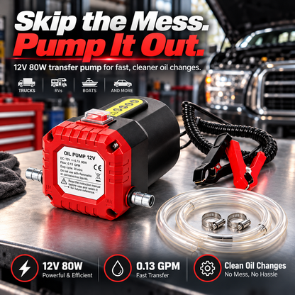 🔥 🔧 12V 80W Electric Oil Extractor Pump – Fast, Cleaner Oil Changes