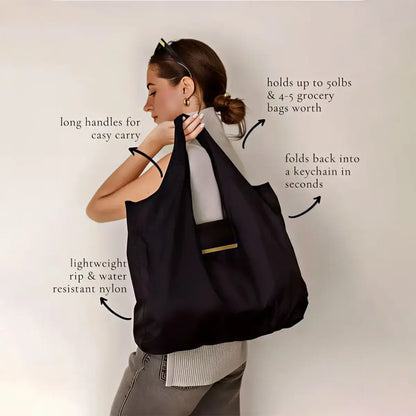 Foldable Keychain Tote Bag for Shopping & Travel