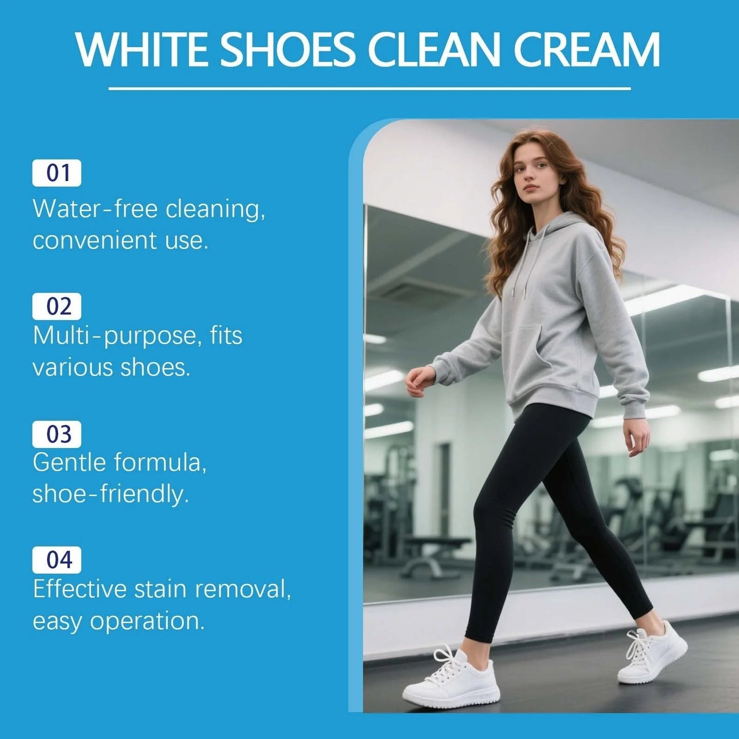 👟White Shoe Cleaner Cream | Multipurpose No-Wash Solid Comes with Sponge