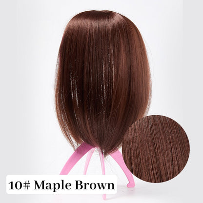 💥Superior Quality-Natural Hair Toppers With Bangs For Women