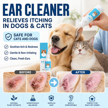 🎁💥LAST DAY SPECIAL PRICE! 🐶🐱 Ear cleaner, Relieves itching in dogs & cats