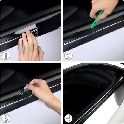 Gloss Black Car Detailing Wrap Tape (4 in x 33 ft)