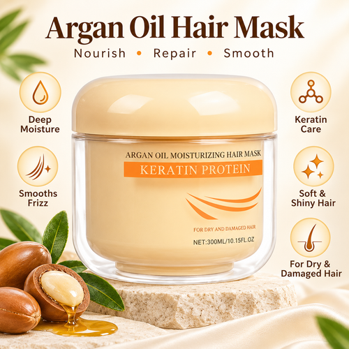✨ Keratin Hair Mask – Deep Repair, Smoothness & Shine 💛