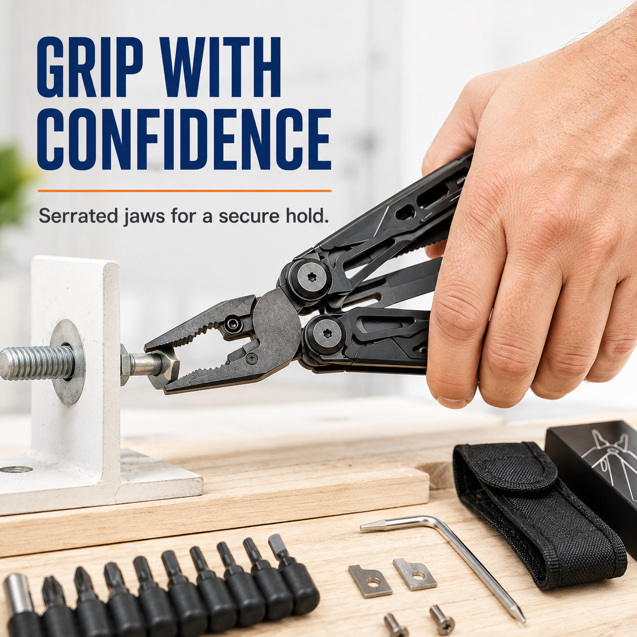 28-in-1 Stainless Steel Multi-Tool Pliers – Foldable Pocket Tool for Camping, Hiking, Fishing & Everyday Repairs