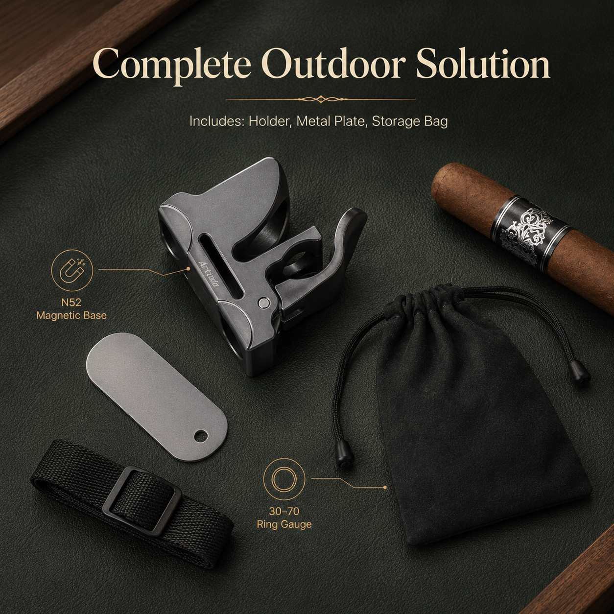 🔥Universal Magnetic Cigar Clip for Golf Cart