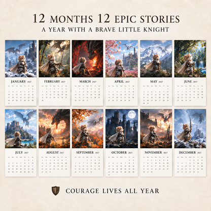 🐱2027 Knight Cat vs. The Dragon Calendar