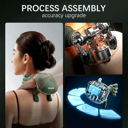 🛫Free Shipping🔥3D Shiatsu Neck & Shoulder Massager with Soothing Heat - Deep Tissue Kneading for Back & Neck Pain Relief