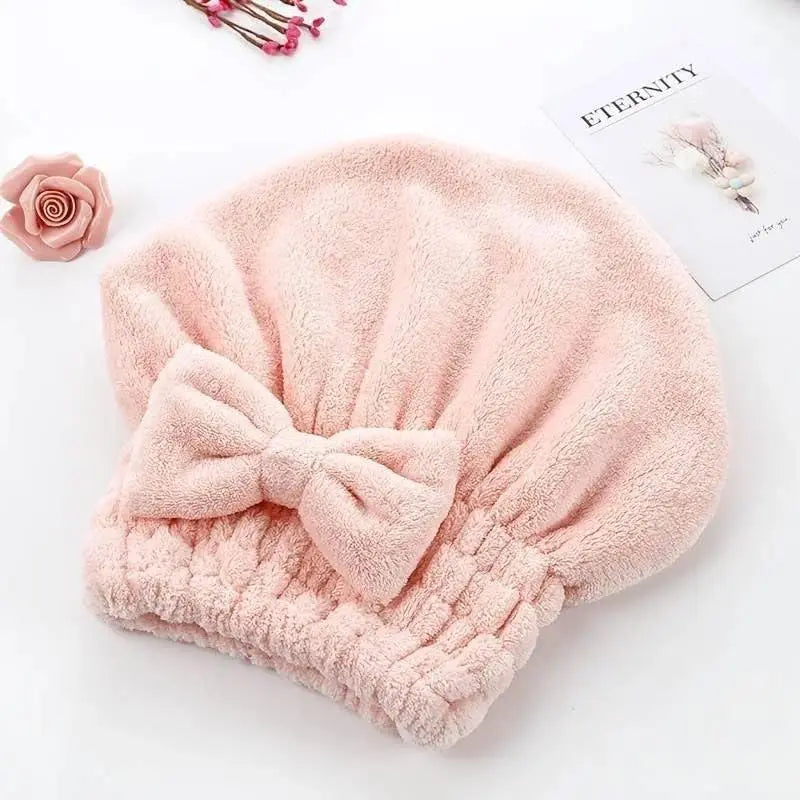 🎀🧼Women's Bow Decor Shower Caps & Hair Drying Cap