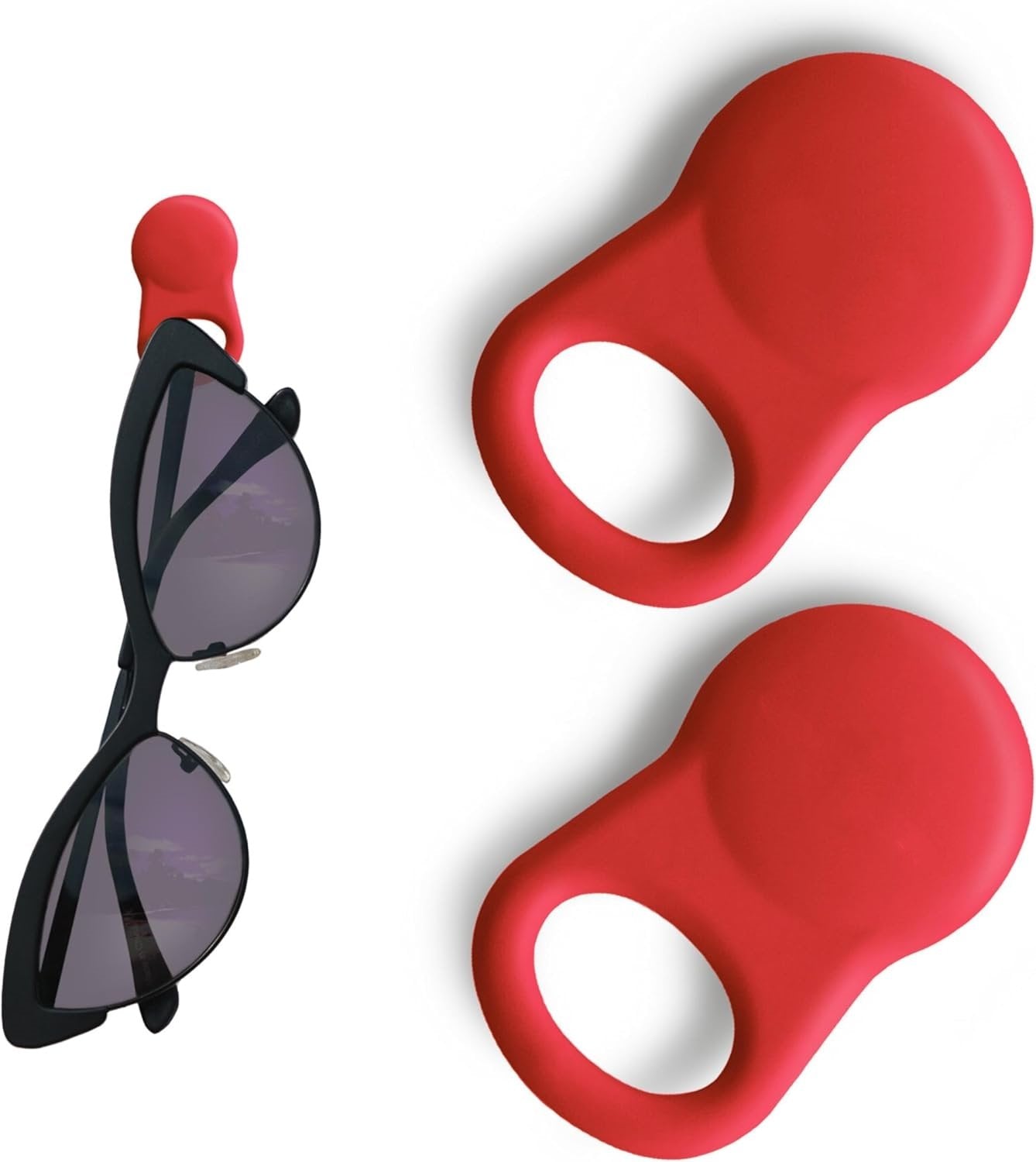 Glasses Clips (2-pack) - Magnetic Glasses Holder for Clothes, Eyewear Strap Alternative, ID Badge Holder