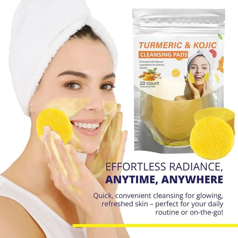 Turmeric & Kojic Cleansing Pads - 20pcs Deep Clean