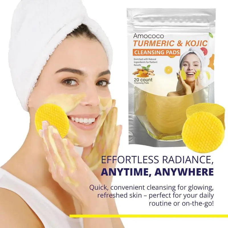 20pcs Turmeric & Kojic Acid Cleansing Pads