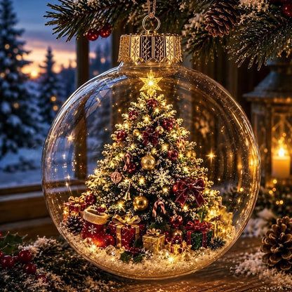 🎅Christmas Early Bird Sale🔥LAST DAY 50% OFF - 🎄Glowing Christmas Diorama Ornament – A Tiny Winter World in Your Hands