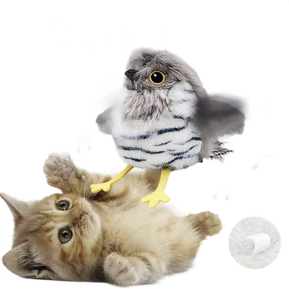 😻Lifelike Plush Electric Fluttering Pet Bird Toy |🐦the most realistic, irresistible cat toy