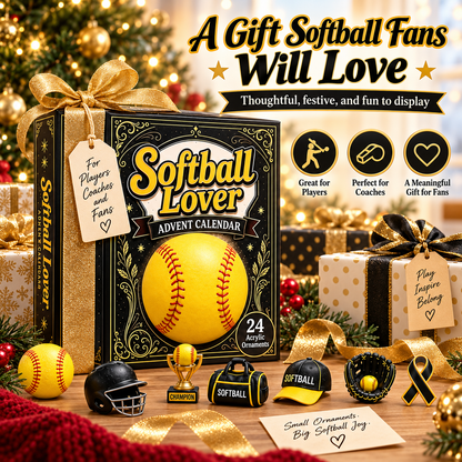 🎄 24 Days of Softball Spirit – Christmas Advent Ornament Calendar