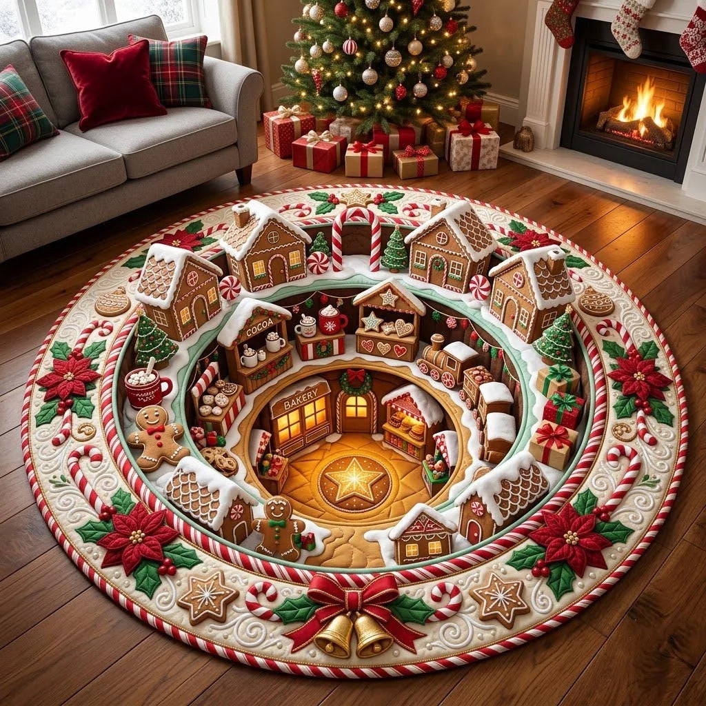 🎄 Christmas 3D Illusion Rug – Magical Holiday Portal Floor Decor