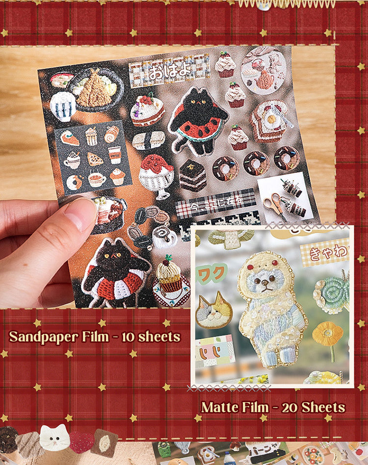 🪡✨680+ Pcs Realistic Faux Embroidery Effect Sticker Book