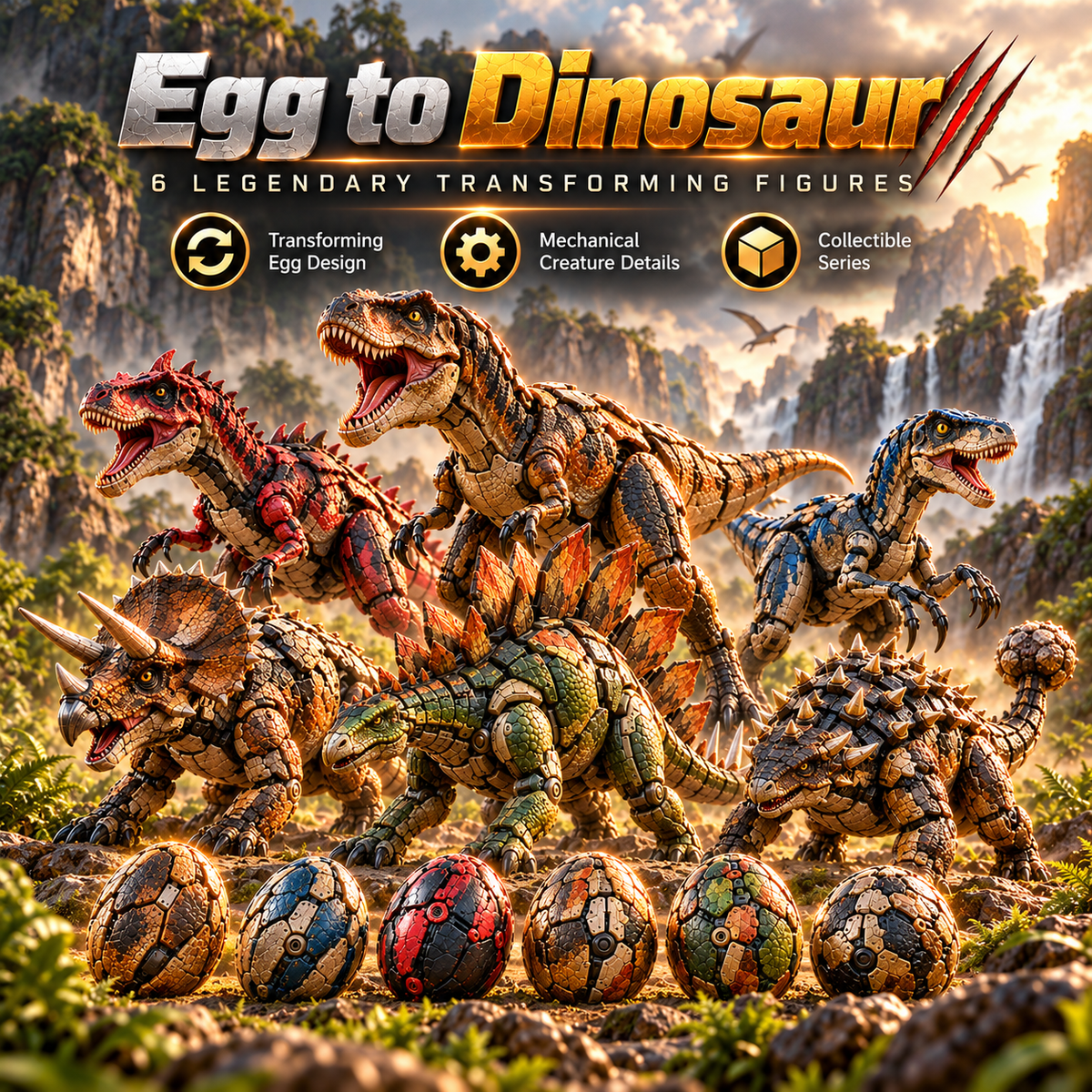🦖 Egg to Dinosaur™ – Transforming Dino Egg toy🥚
