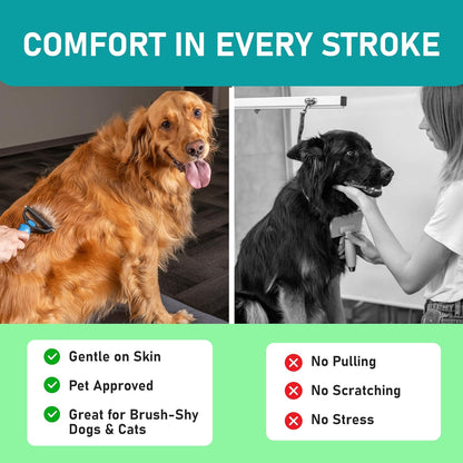 2-in-1 Deshedding & Dematting Pet Brush