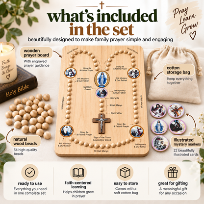 Catholic Rosary Prayer Board for Kids & Families – Hands-On Faith Learning Kit
