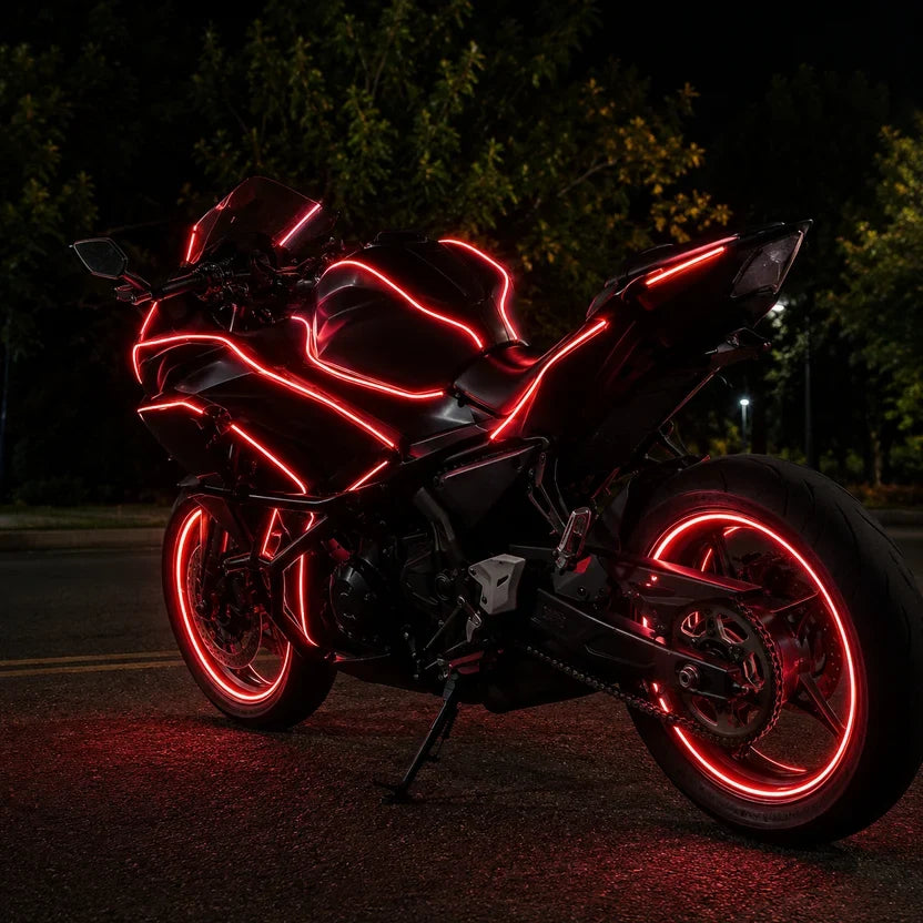 🏍️ Motorcycle RGBIC Glow Kit – 5000+ Colors, Music Sync & App Control