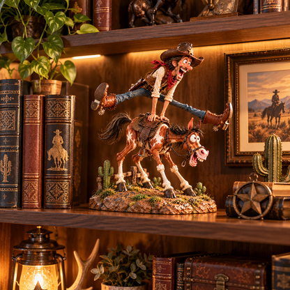 🤠Hold My Hat! – Fun Wild West Figurine🐴