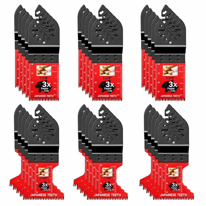 Japanese-Tooth Oscillating Saw Blades — Universal Fit, 10–50 Pcs